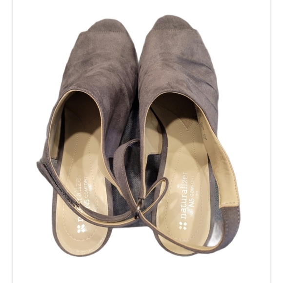 Naturalizer Shoes - Grey Naturalizer open toe,sling back booti…